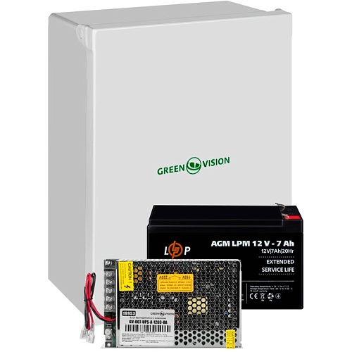 Блок безперебійного живлення GreenVision GV-007-UPS-A-1203-8A + АКБ 7Ah (29629) - придбати в Дніпрі, Україні: ціна, характеристики | інтернет-магазин TOUCH