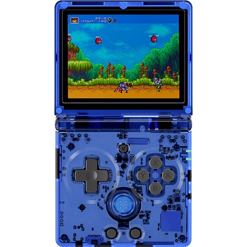 Ретро игровая приставка Anbernic RG35XXSP 64GB Blue Transparent