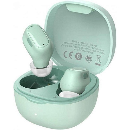 Наушники Baseus True Wireless Earphones WM01 Green (NGWM01-06)