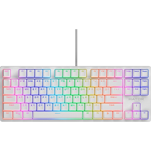 Клавиатура Hator Rockfall 2 Mecha TKL Orange USB White (HTK-521)