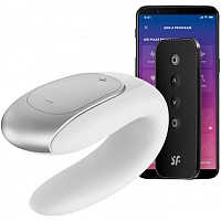 Смарт-вибратор для пар Satisfyer Double Fun Partner Vibrator White (SO5057)