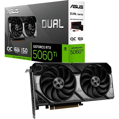 Видеокарта Asus Dual GeForce RTX 5060 Ti 16GB OC Edition (DUAL-RTX5060TI-O16G) UA