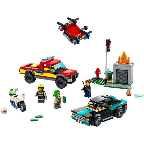 Конструктор LEGO City Пожежна бригада та поліцейська гонитва (60319) - придбати в Дніпрі, Україні: ціна, характеристики | інтернет-магазин TOUCH