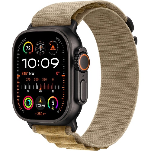 Смарт-годинник Apple Watch Ultra 2 49mm Black Titanium Case with Tan Alpine Loop Small (MYTF3+MYQ03) - придбати в Дніпрі, Україні: ціна, характеристики | інтернет-магазин TOUCH