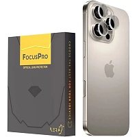 Защитное стекло на камеру iLera FocusPro Lens для Apple iPhone 16 Pro/16 Pro Max Natural Titanium (iLFPNT16PR)