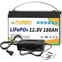Аккумулятор FlyPower LiFePO4 12V (12.8V/180Ah/2304Wh)