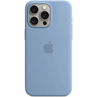Чехол Apple Silicone Case with MagSafe для iPhone 15 Pro Max Winter Blue (MT1Y3ZM/A)