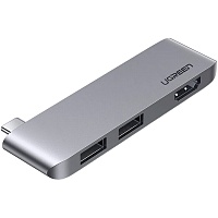 USB-хаб Ugreen CM263 USB-C to 2-Port USB 3.0 + HDMI (60567) USB-хаб Ugreen CM263 USB-C to 2-Port USB 3.0 + HDMI (60567)