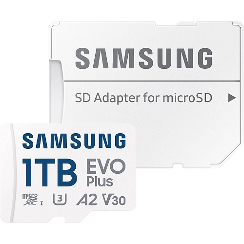 Карта пам'яті Samsung microSDXC 1TB Class 10 UHS-I U3 V30 A2 EVO Plus + SD Adapter (MB-MC1T0SA/EU) - придбати в Дніпрі, Україні: ціна, характеристики | інтернет-магазин TOUCH
