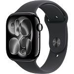 Смарт-годинник Apple Watch Series 11 GPS 42mm Jet Black Aluminum Case with Black Sport Band S/M (MEQT4)