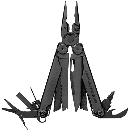 Мультитул Leatherman WAVE PLUS BLACK + синтетический чехол (832526)
