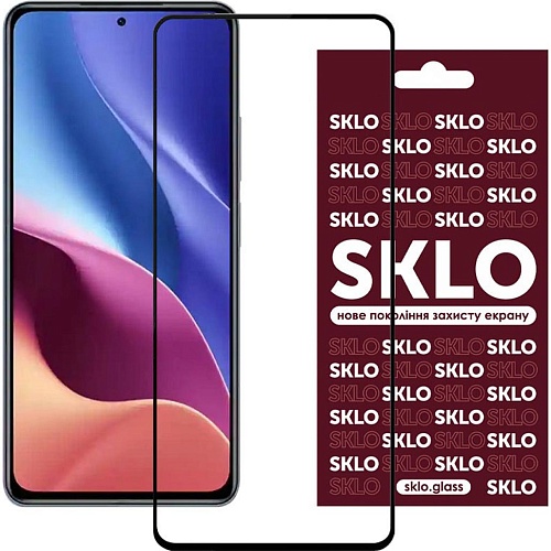 Защитное стекло SKLO 3D Full Glue Tempered Glass для Xiaomi Poco M4 Pro 5G/11T 5G/Note 11 5G (Black)