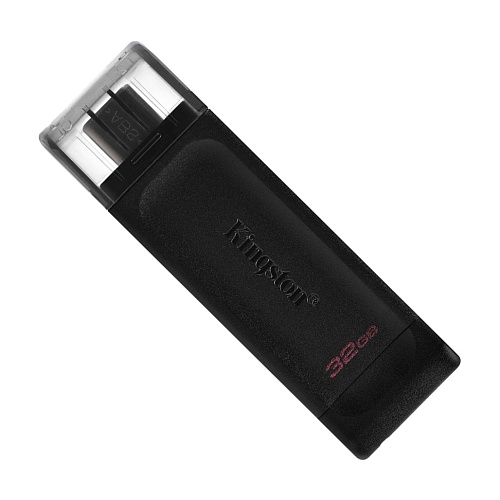 USB флеш-накопичувач Kingston DataTraveler 70 128GB USB-C 3.2 Gen 1 Black (DT70/128GB) - придбати в Дніпрі, Україні: ціна, характеристики | інтернет-магазин TOUCH