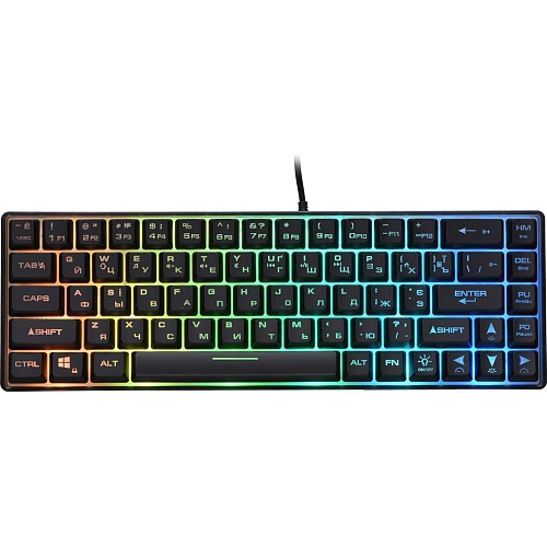 Клавиатура 2E Gaming KG345 RGB 68 key USB Transparent (2E-KG345TR)