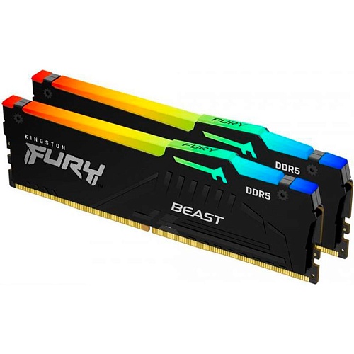 Модуль памяти DDR5 Kingston FURY Beast RGB 2x16GB 5200MHz (KF552C36BBEAK2-32)