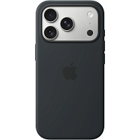Чехол Silicone Case with Button, Animation & MagSafe для Apple iPhone 17 Pro Black AAA