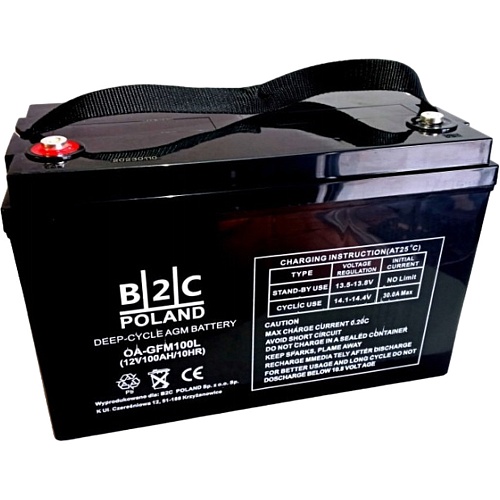 Акумулятор B2C Poland OA-GFM100L AGM 12V (12V/100Ah/1200Wh) (B2C-AGM-100) - придбати в Дніпрі, Україні: ціна, характеристики | інтернет-магазин TOUCH