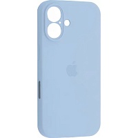 Чехол Silicone Case Camera Protect для Apple iPhone 16 Mist Blue AA