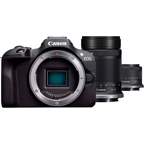 Беззеркальный фотоаппарат Canon EOS R100 Kit RF-S 18-45mm + RF-S 55-210mm IS STM (6052C036) UA
