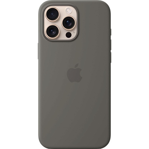 Чехол Silicone Case with MagSafe для Apple iPhone 16 Pro Max Stone Gray AAA