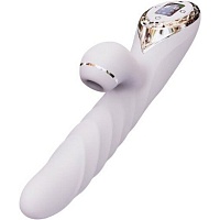 Вибратор с вакуумной стимуляцией KissToy A-King Max White (SO4957)