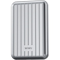 Внешний аккумулятор WiWU Trunk Series Magnetic PP02 Wireless Charger 5000mAh 20W Silver Внешний аккумулятор WiWU Trunk Series Magnetic PP02 Wireless Charger 5000mAh 20W Silver