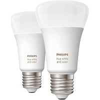 Умная лампочка Philips Hue E27 White and Color 2шт (8718699673284) Умная лампочка Philips Hue E27 White and Color 2шт (8718699673284)