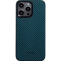 Чехол Pitaka MagEZ Case 4 1500D Twill для Apple iPhone 15 Pro Max Black/Blue (KI1508PM)