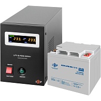 Источник бесперебойного питания (ИБП) LogicPower LPY-B-PSW-500VA + LPM-MG батарея 12V - 40Ah (14015)