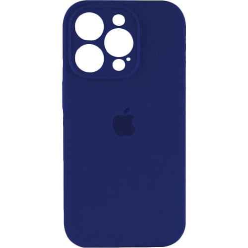 Чехол Silicone Case Camera Protect для Apple iPhone 16 Pro Navy Blue AA