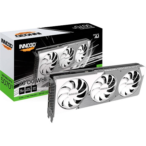 Відеокарта Inno3D GeForce RTX 5070 Ti X3 OC White (N507T3-16D7X-176068W) UA - придбати в Дніпрі, Україні: ціна, характеристики | інтернет-магазин TOUCH Відеокарта Inno3D GeForce RTX 5070 Ti X3 OC White (N507T3-16D7X-176068W) UA - придбати в Дніпрі, Україні: ціна, характеристики | інтернет-магазин TOUCH