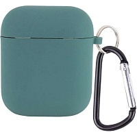 Чехол Silicone Case + Carabine для Apple AirPods Pine Green Чехол Silicone Case + Carabine для Apple AirPods Pine Green