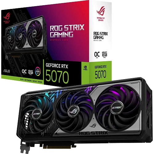 Відеокарта Asus ROG Strix GeForce RTX 5070 OC 12GB (ROG-STRIX-RTX5070-O12G-GAMING) EU - придбати в Дніпрі, Україні: ціна, характеристики | інтернет-магазин TOUCH
