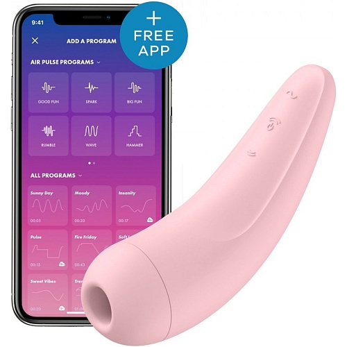 Вібратор з вакуумною стимуляцією Satisfyer Curvy 2+ Pink (SO3782) - придбати в Дніпрі, Україні: ціна, характеристики | інтернет-магазин TOUCH
