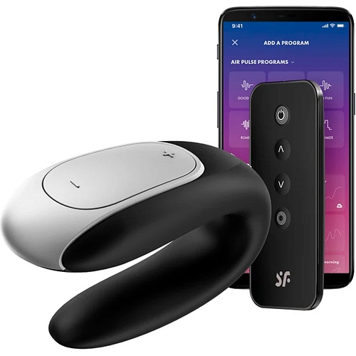 Смарт-вибратор для пар Satisfyer Double Fun Partner Vibrator Black (SO5058)