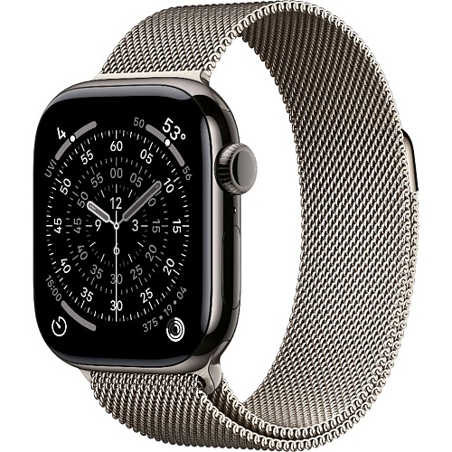 Смарт-часы Apple Watch Series 11 GPS + Cellular 42mm Natural Titanium Case with Natural Milanese Loop (MF8P4)