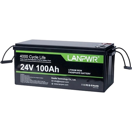 Аккумулятор LANPWR LiFePO4 24V (25.6V/100Ah/2560Wh) (LANPWR-24-100)
