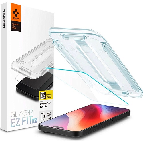 Захисне скло Spigen EZ Fit HD Glas.tR для Apple iPhone 16 Pro Crystal Clear (AGL07935) 1-Pack - придбати в Дніпрі, Україні: ціна, характеристики | інтернет-магазин TOUCH