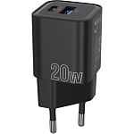 Мережевий зарядний пристрій Proove Silicone Power Plus 20W USB-C/USB-A Black (WCSP2011001)