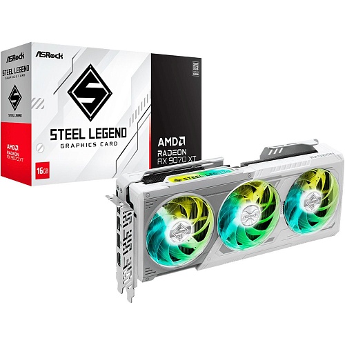 Видеокарта ASRock Radeon RX 9070 XT Steel Legend 16GB (RX9070XT SL 16G) UA