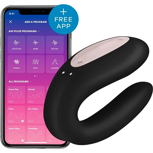 Смарт-вибратор для пар Satisfyer Double Joy Black (SO3898/4002392)