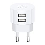 Мережевий зарядний пристрій Usams T20 2USB 2.1A (White)