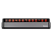Автомобильная парковочная табличка Baseus Parking Number Plate (ACNUM-B0G) Grey