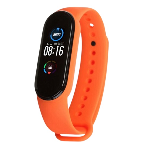 Силиконовый ремешок для Xiaomi MI Band 5 / MI Band 6 (Orange)