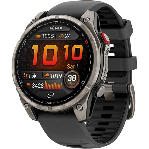 Смарт-годинник Garmin Fenix 8 Pro AMOLED Sapphire 47mm Carbon Gray DLC Titanium with Graphite/Black Silicone Band (010-03198-11) - придбати в Дніпрі, Україні: ціна, характеристики | інтернет-магазин TOUCH