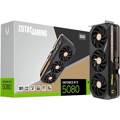 Видеокарта Zotac Gaming GeForce RTX 5080 SOLID 16GB (ZT-B50800D-10P) UA
