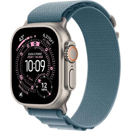 Смарт-часы Apple Watch Ultra 3 49mm Natural Titanium Case with Light Blue Alpine Loop Medium (MEWM4)