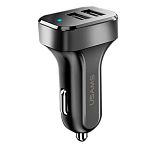Автомобильное зарядное устройство Usams C13 Double USB 2.1A (Black)