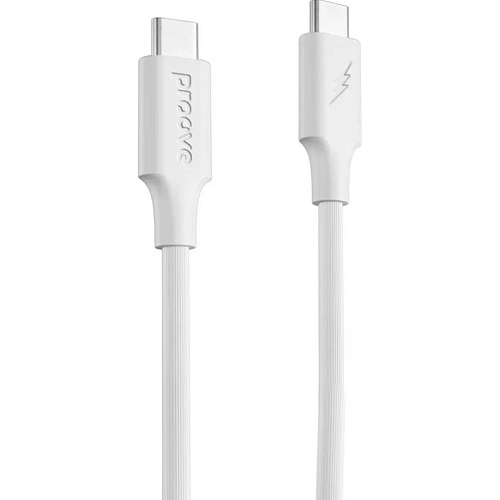 Кабель Proove Striped Silicone USB-C to USB-C 60W 1m White (CCSS60002202) - придбати в Дніпрі, Україні: ціна, характеристики | інтернет-магазин TOUCH
