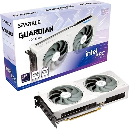 Відеокарта Sparkle Intel Arc B570 Guardian Luna OC Edition 10GB (SB570GW-10GOC) UA - придбати в Дніпрі, Україні: ціна, характеристики | інтернет-магазин TOUCH